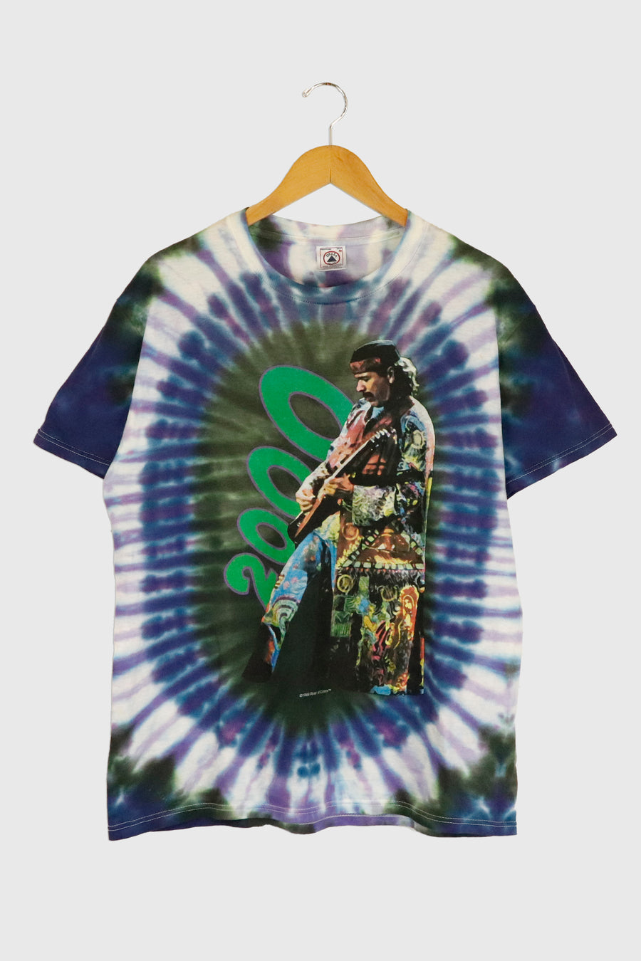 Vintage 1999 Carlos Santana Divinity Quote Graphic T Shirt Sz M