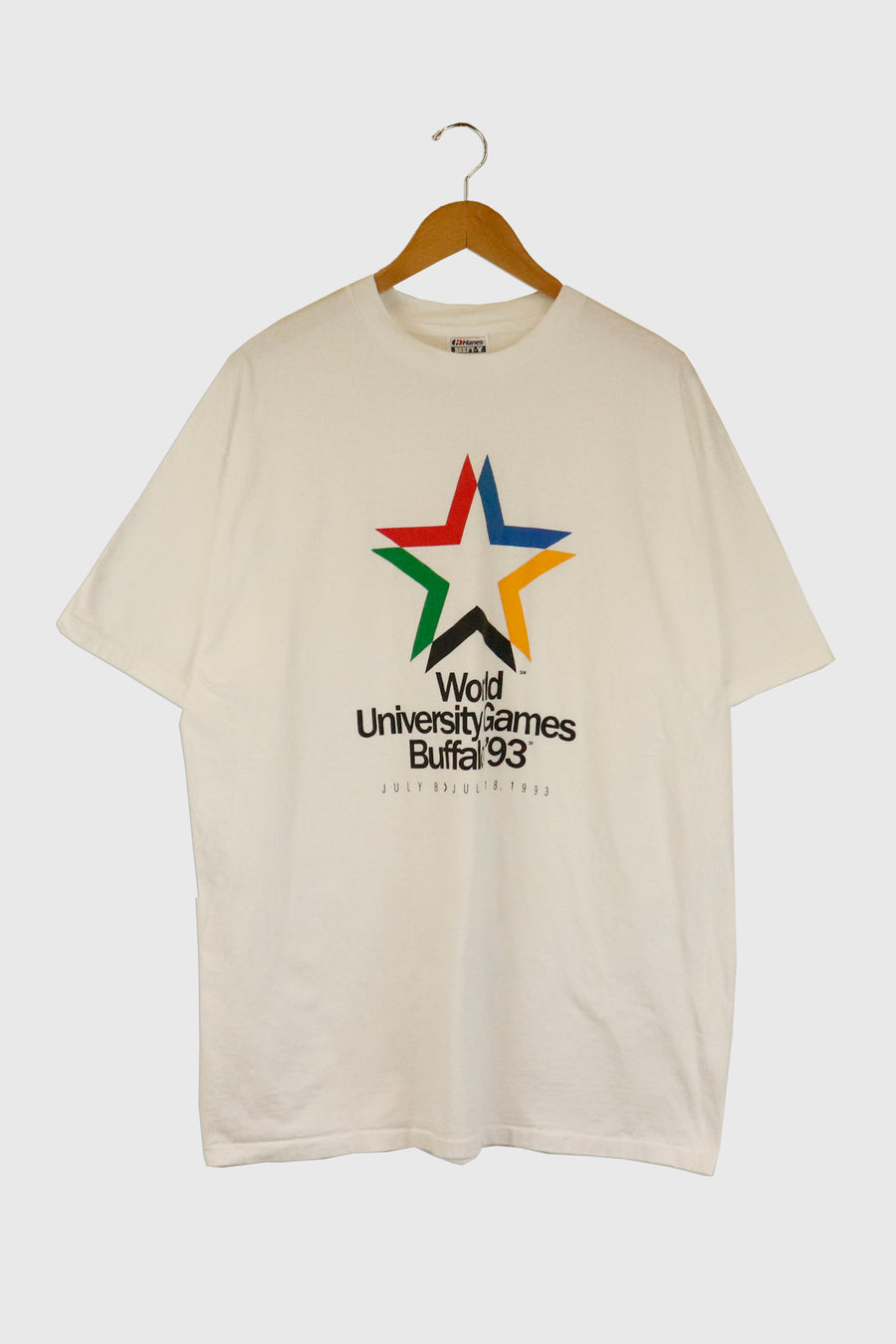 Vintage 1993 World University Games Buffalo Graphic T Shirt Sz 2XL