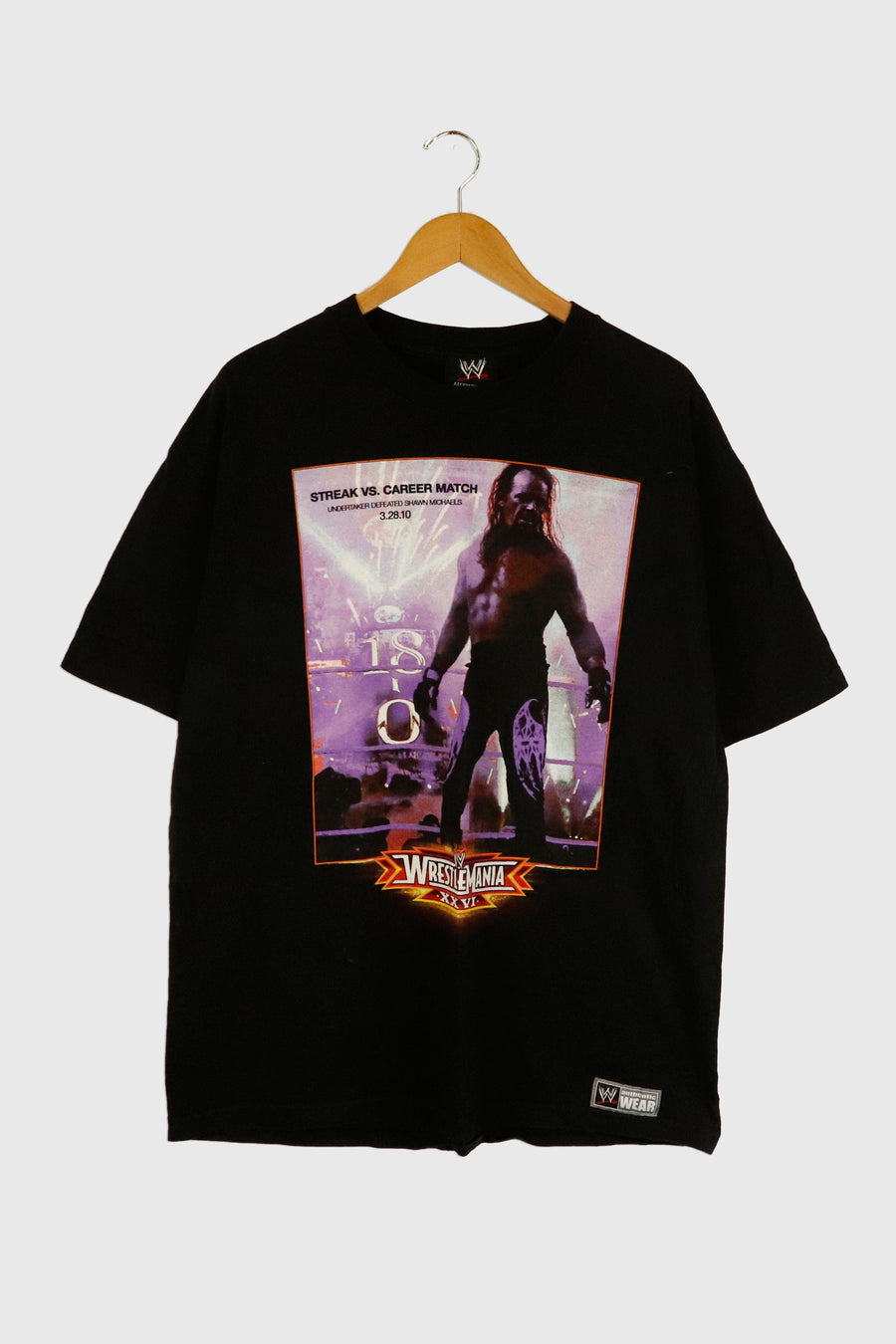 Vintage 2010 Wrestling Undertaker Defeats Shawn Micheals Authentic Wear T Shirt Sz XL