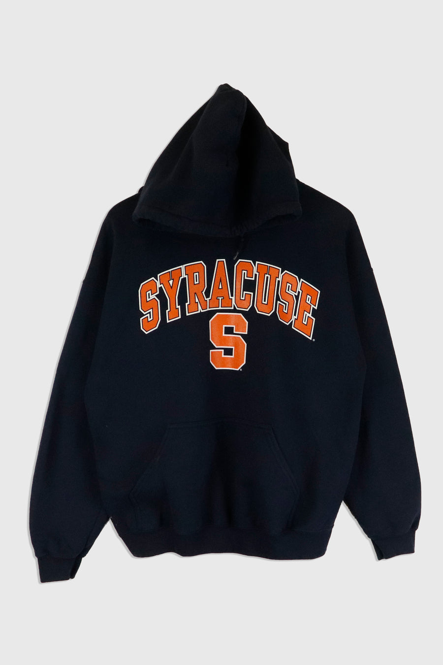 Vintage Hooded Syracuse Vinyl Letters Sweatshirt Sz L