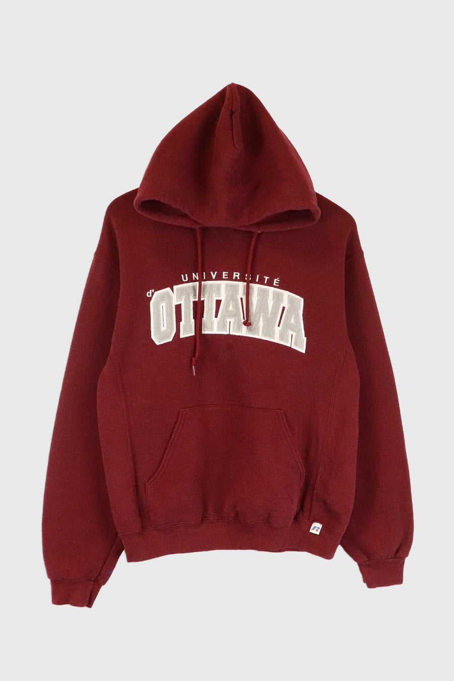 Vintage Universite Ottowa Russel Athletic Hooded Sweatshirt Sz M