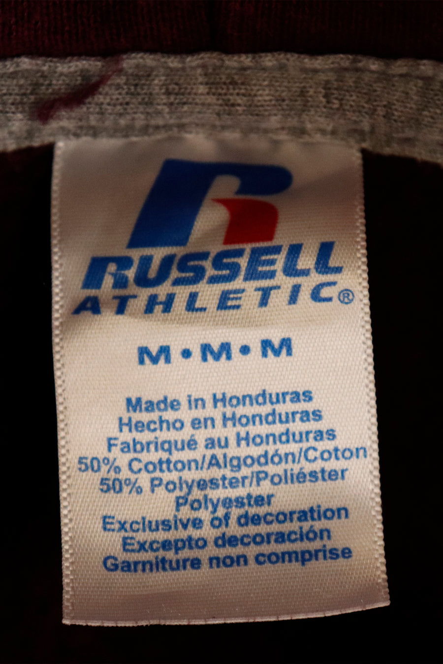 Vintage Universite Ottowa Russel Athletic Hooded Sweatshirt Sz M