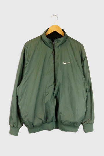 Vintage Nike Reversible Green To Black Full Zip Jacket