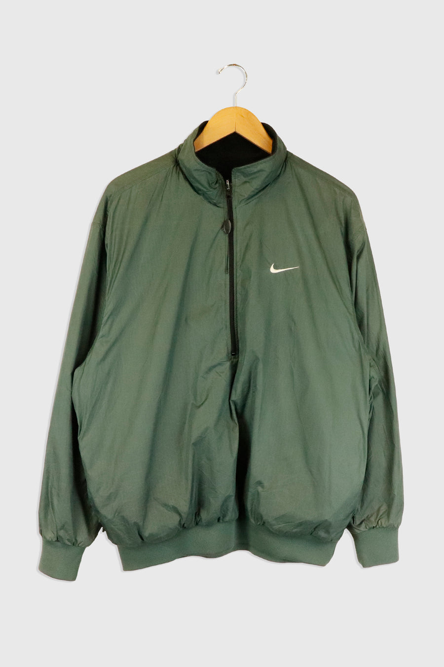 Vintage Nike Reversible Green To Black Full Zip Jacket