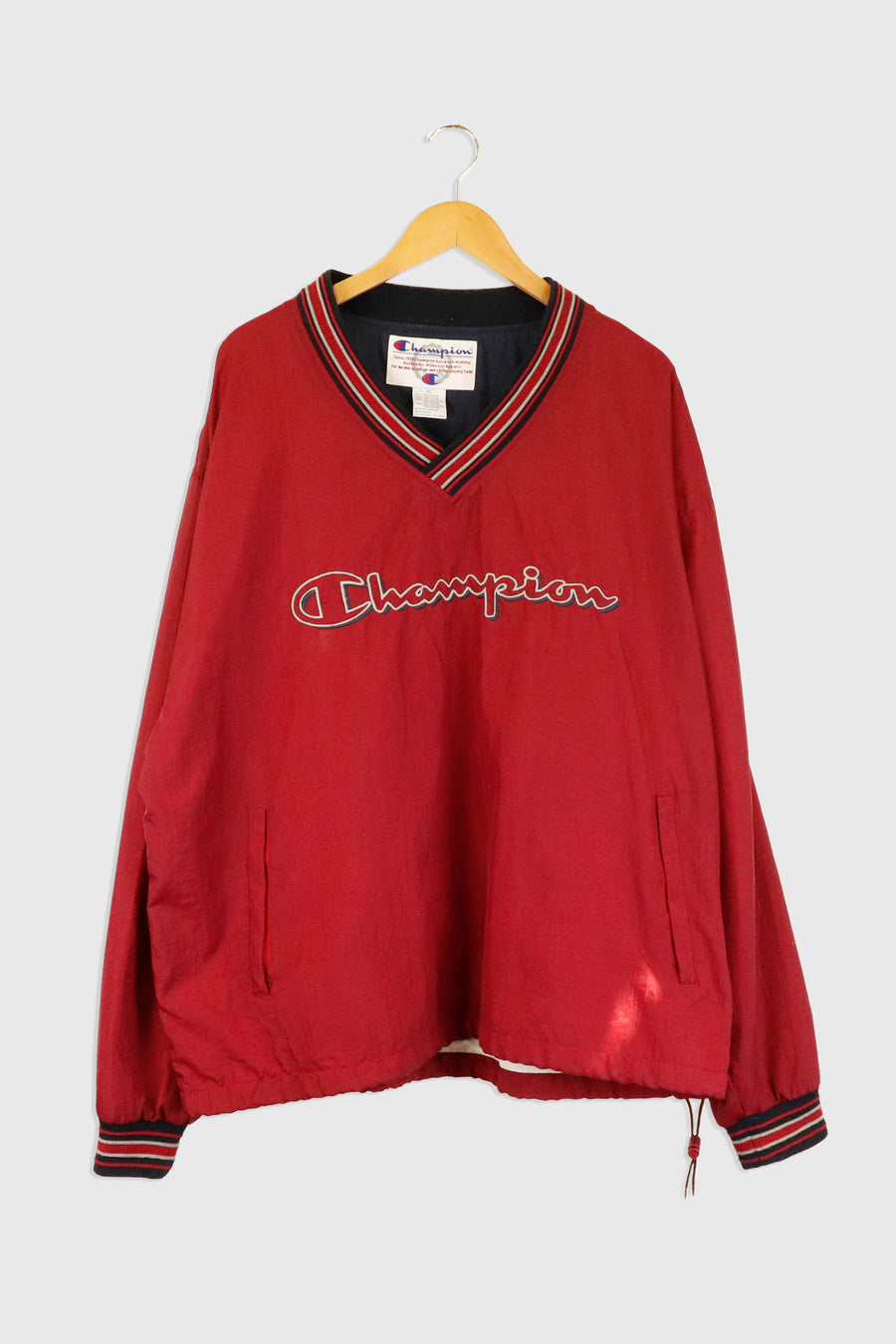 Vintage Champion V Neck Lightweight Pullover Sz XL
