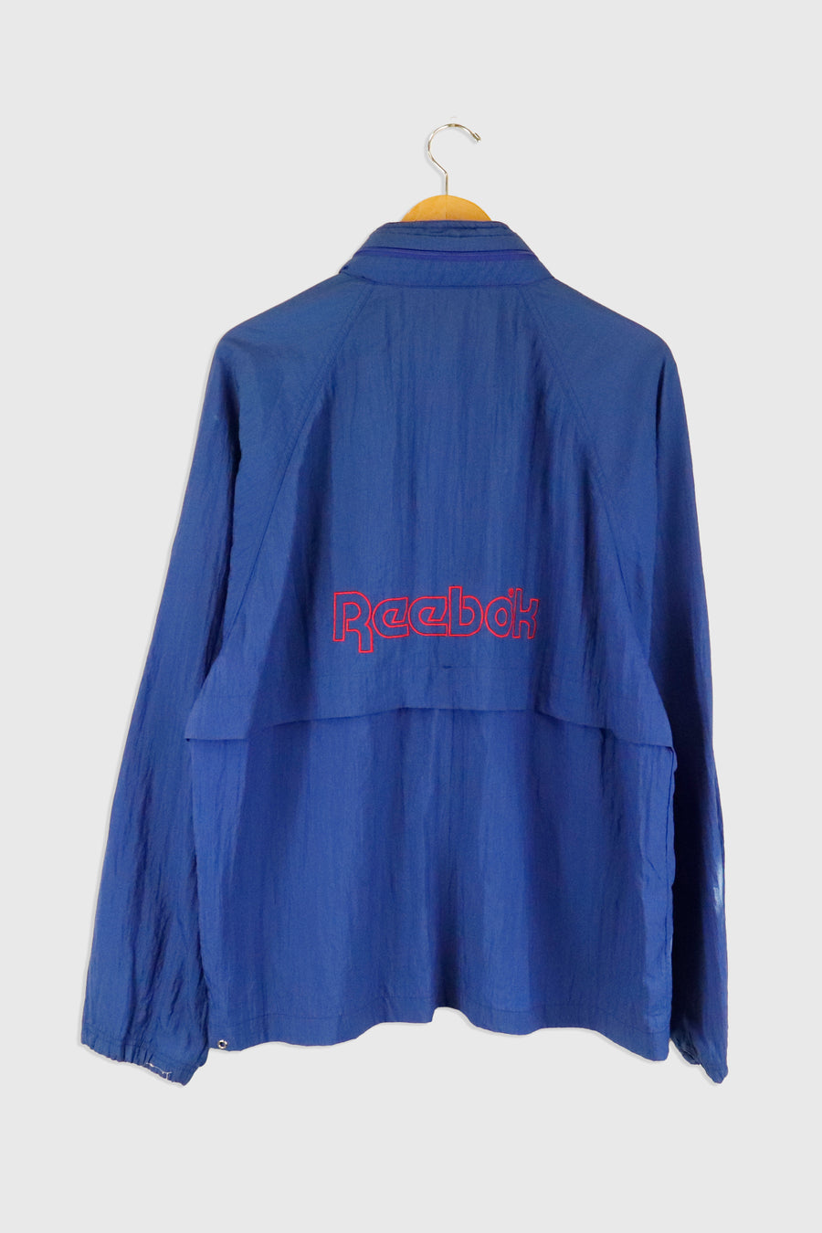 Vintage Reebok Full Zip Hidden Hood Light Weight Jacket