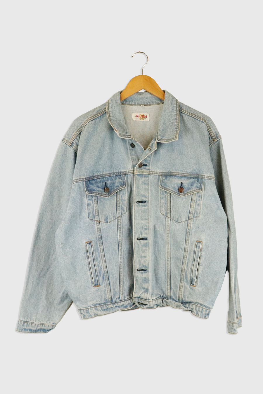 Vintage Planet Hollywood Hard Rock Cafe Bangkok Denim Button Up Jacket