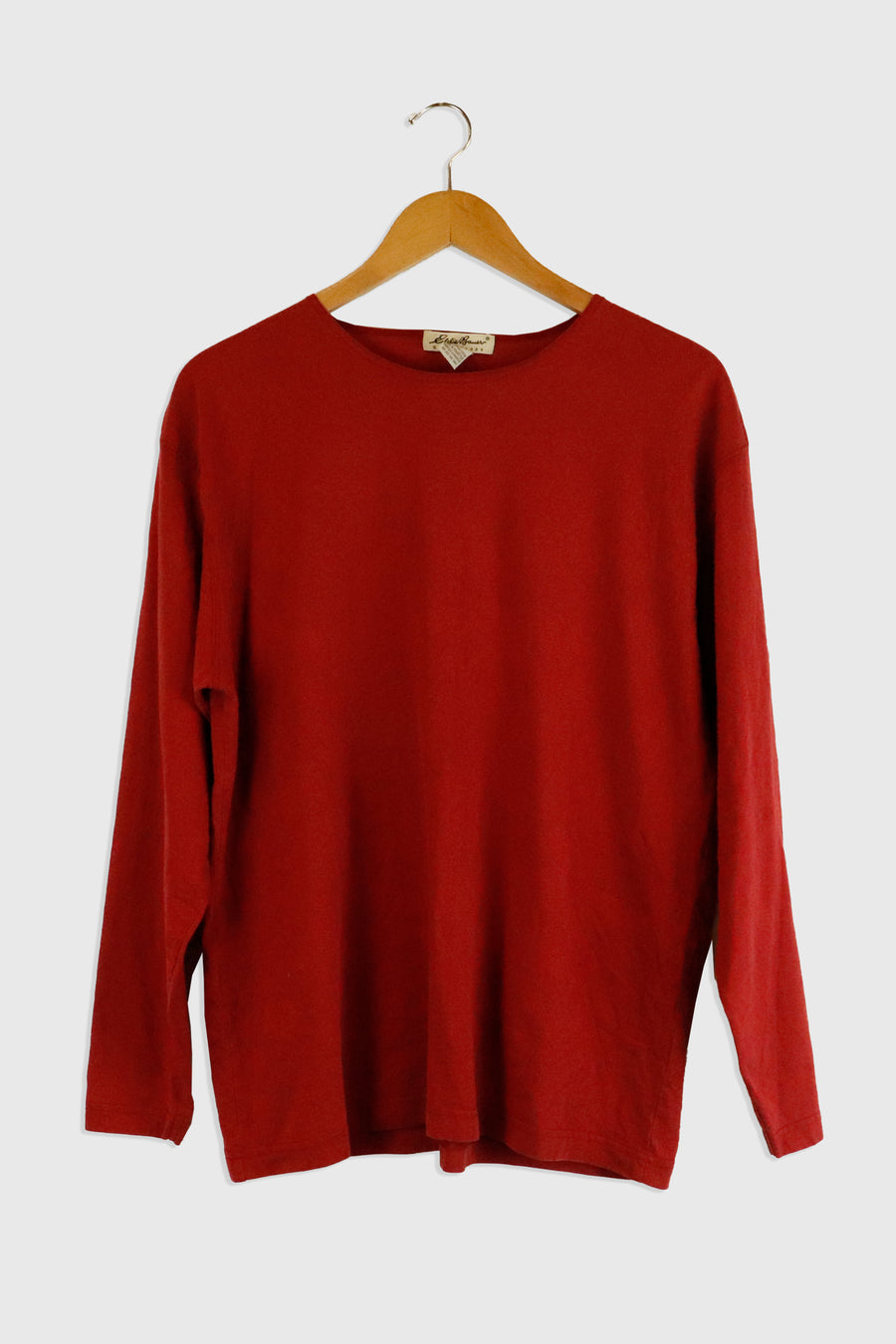Vintage Eddie Bauer Maroon Longsleeve T Shirt Sz L