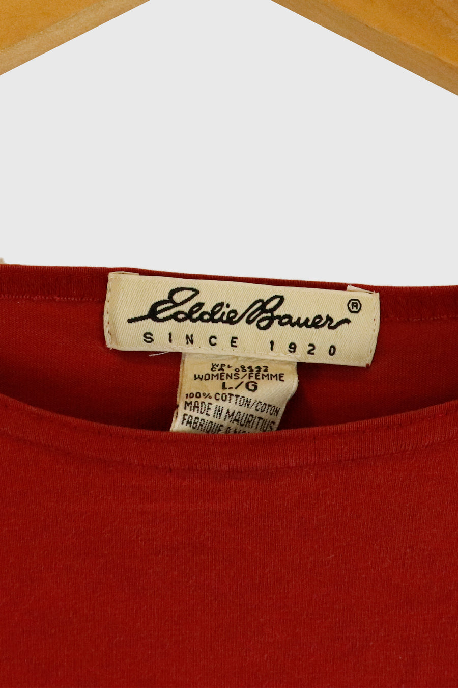 Vintage Eddie Bauer Maroon Longsleeve T Shirt Sz L