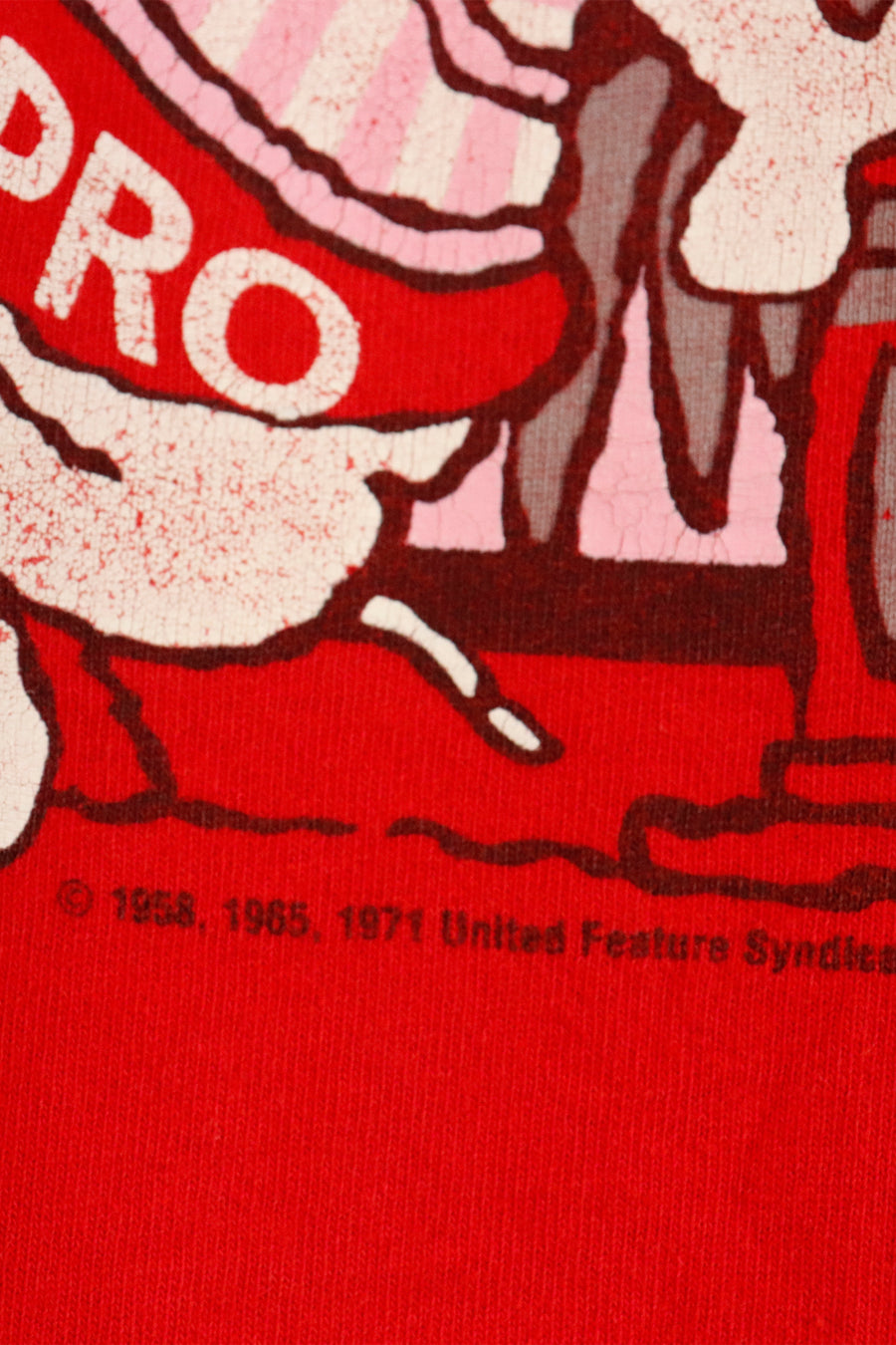 Vintage 1971 JOE Cupid Snoopy Vinyl T Shirt Sz XL