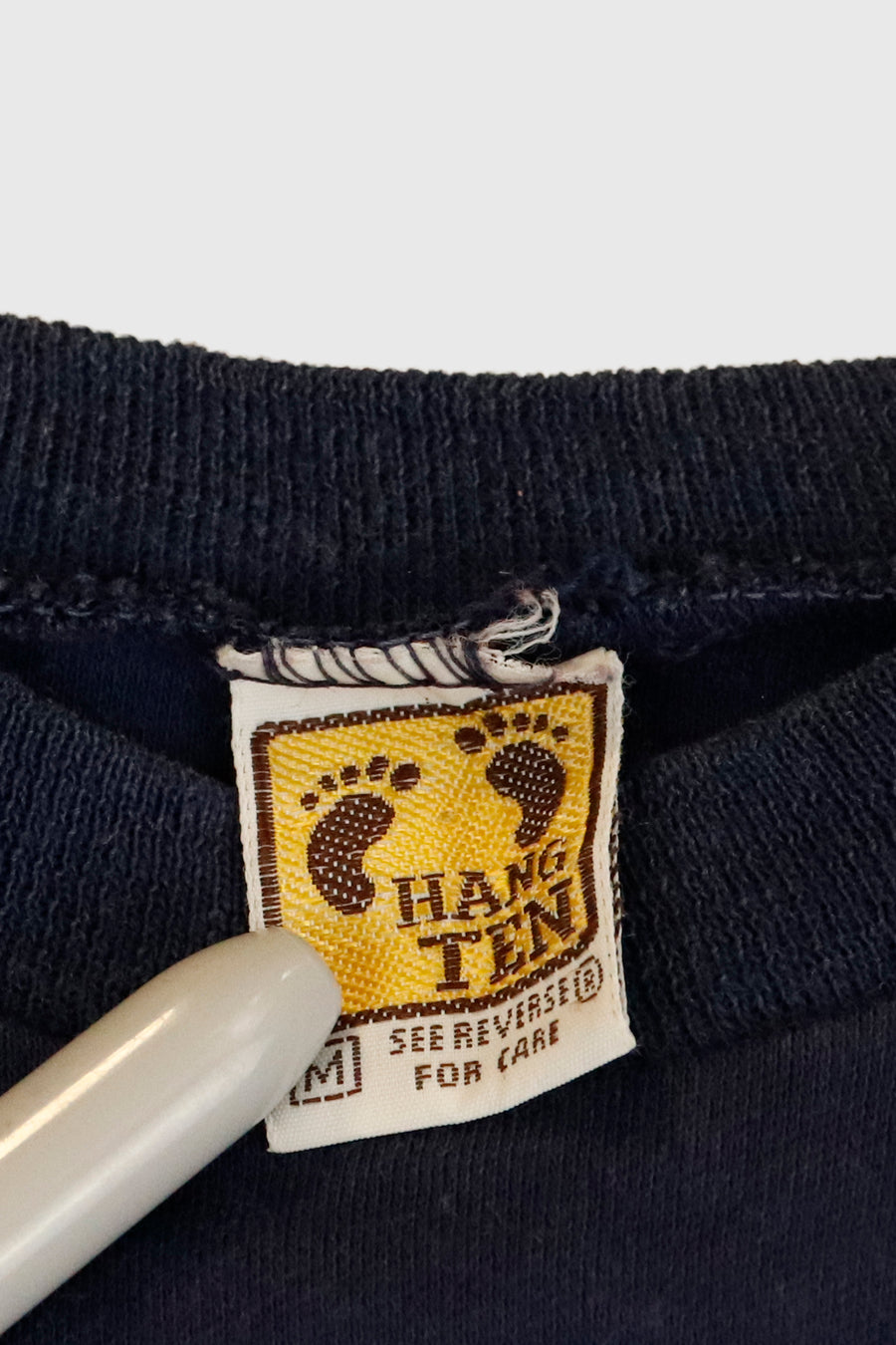Vintage Hang Ten Feet Logo T Shirt Sz M