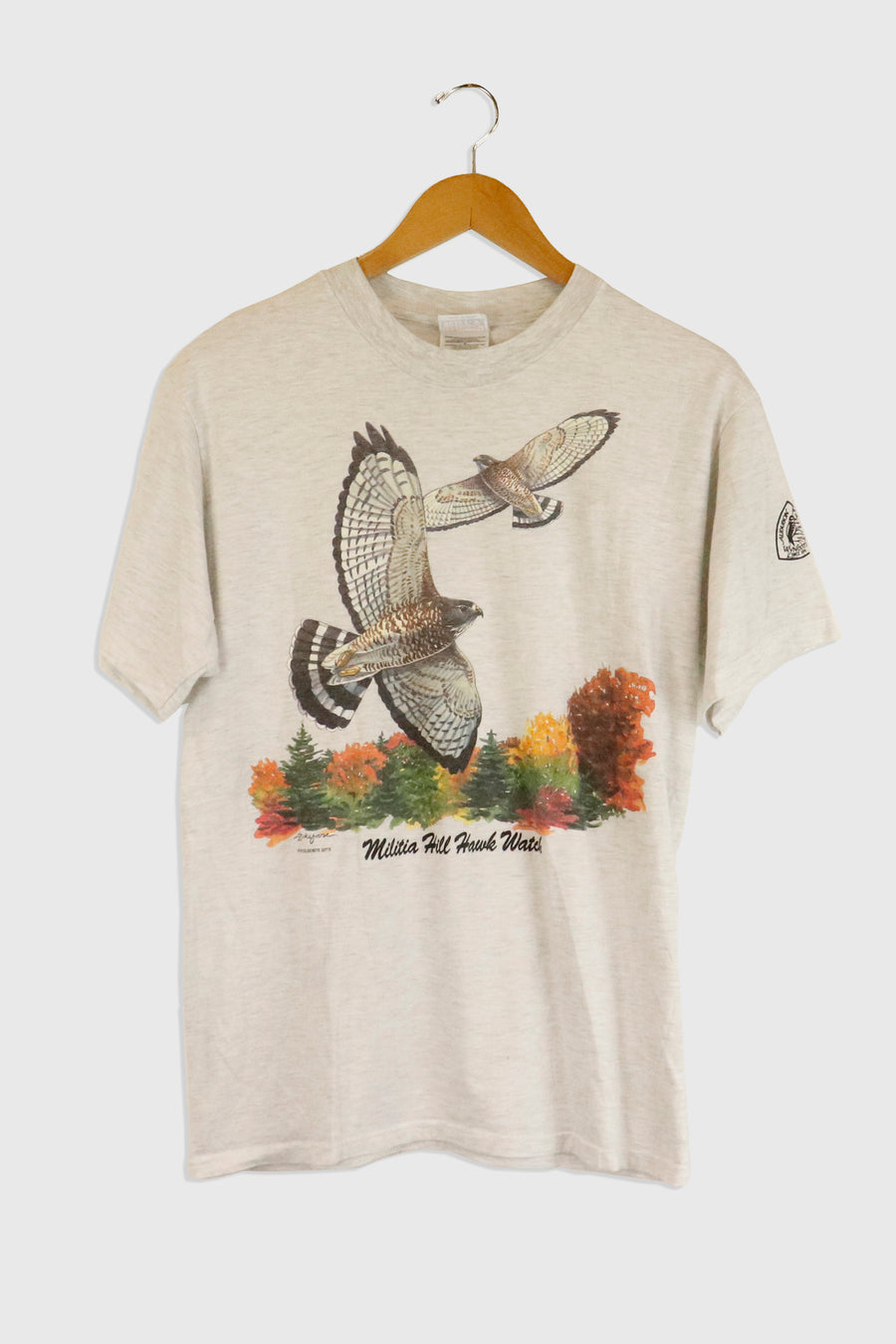 Vintage 1996 Militia Hawk Watch T Shirt Sz M