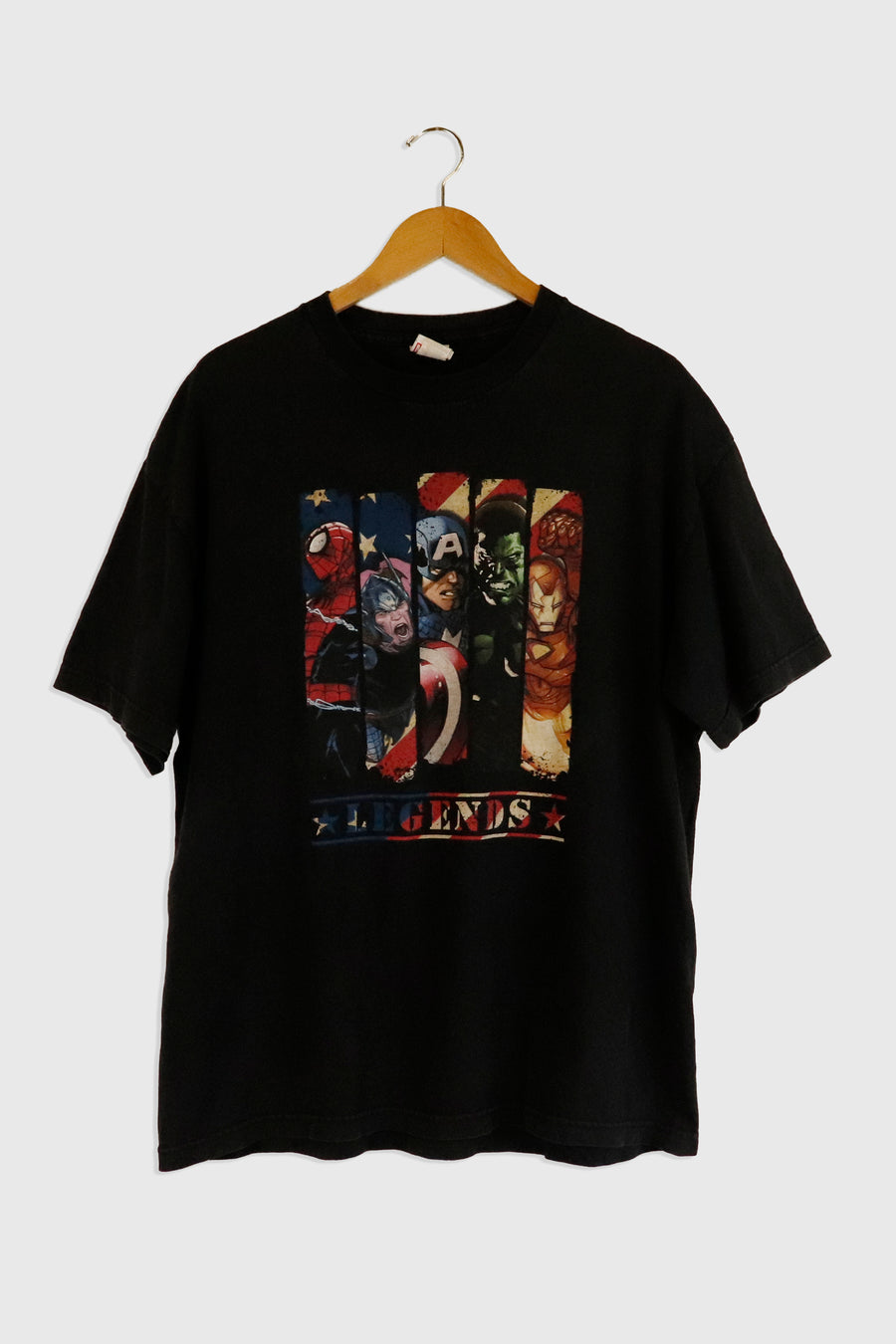Vintage Marvel Legends Vinyl T Shirt Sz XL