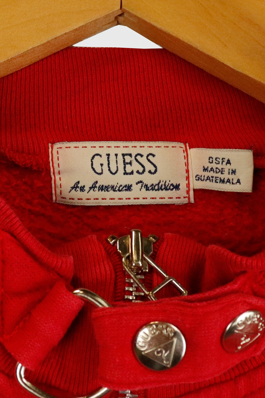 Vintage Guess Snap Collar Sweatshirt