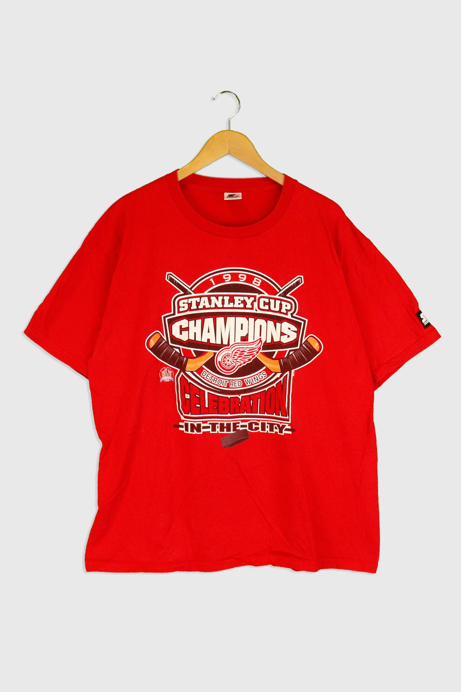 Vintage 1998 Starter NHL Stanley Cup Red Wings T Shirt Sz XL