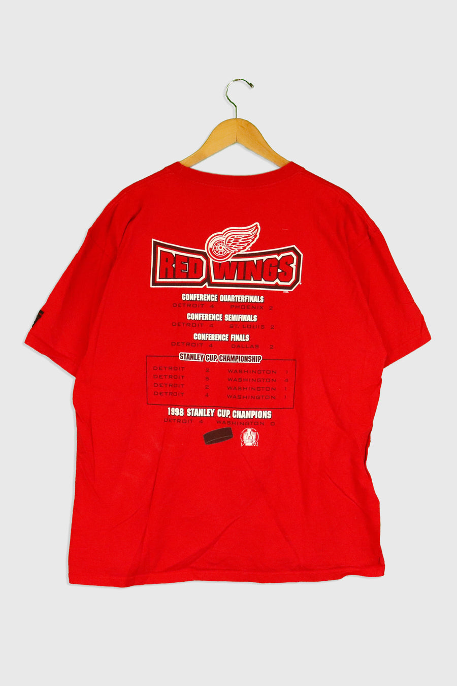 Vintage 1998 Starter NHL Stanley Cup Red Wings T Shirt Sz XL