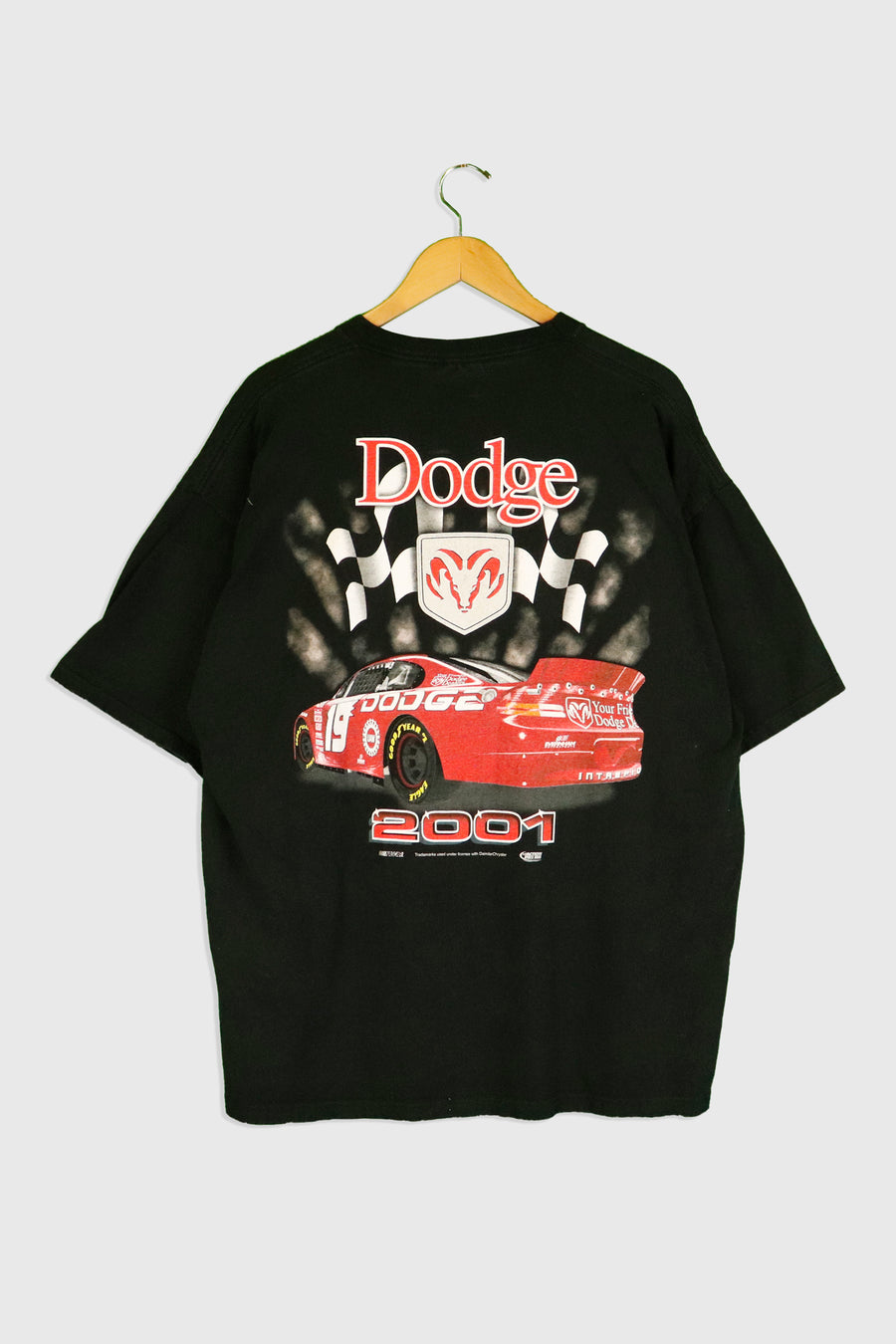 Vintage 2001 Dodge Let The Racing Begin T Shirt Sz XL