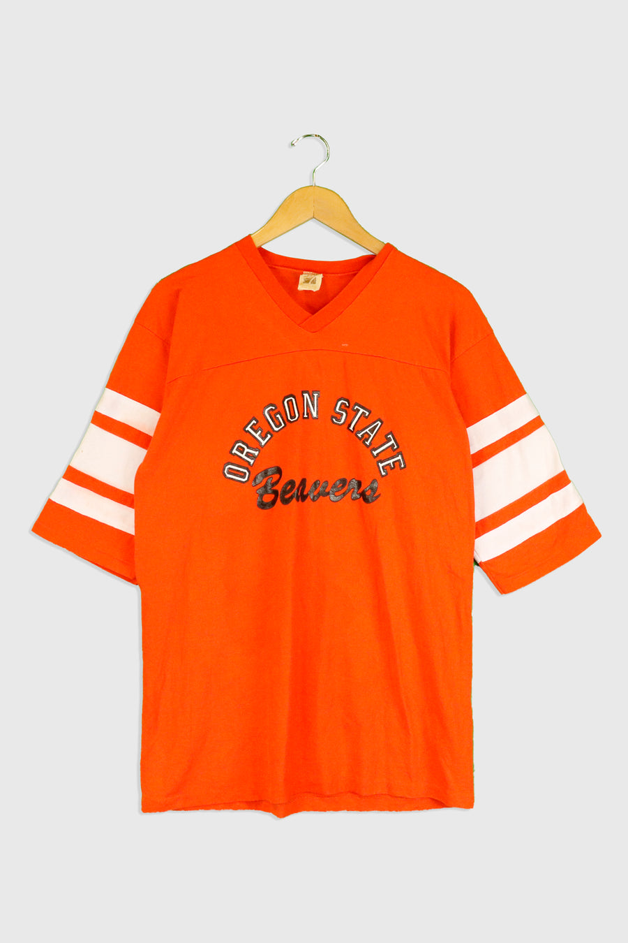 Vintage Oregan State Beavers Stripe Sleeve T Shirt Sz L