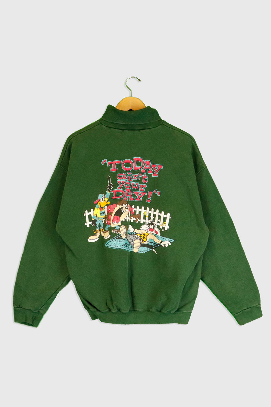 Vintage 1996 Tweety On The Fence Turtleneck Sweatshirt Sz L