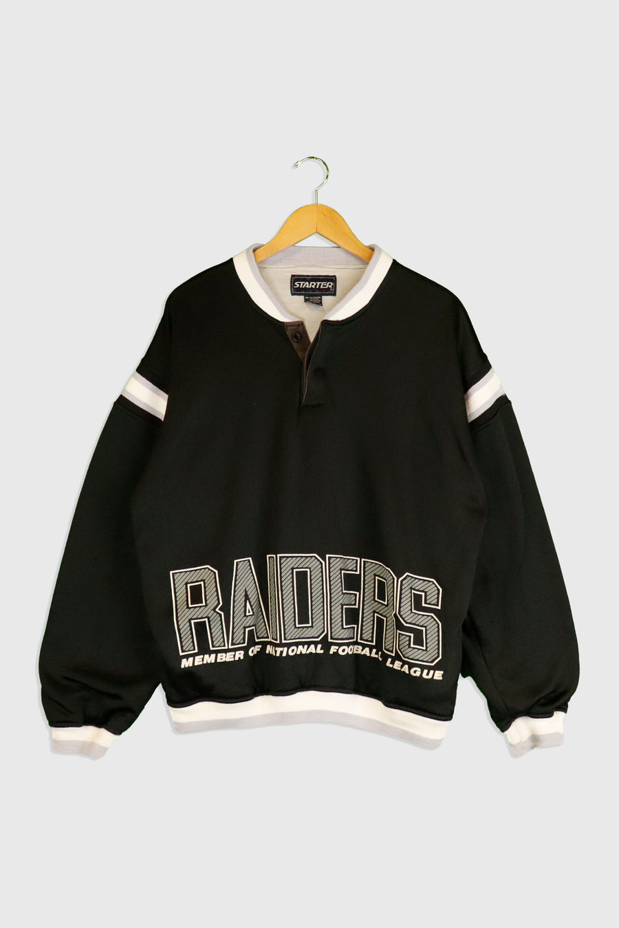 Vintage Starter International Football Leauge Raiders Pullover Jacket Sz L