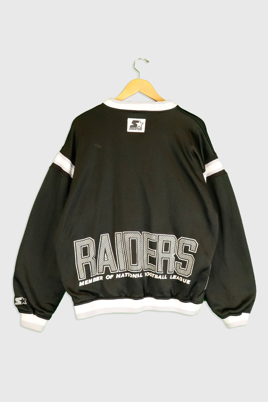 Vintage Starter International Football Leauge Raiders Pullover Jacket Sz L