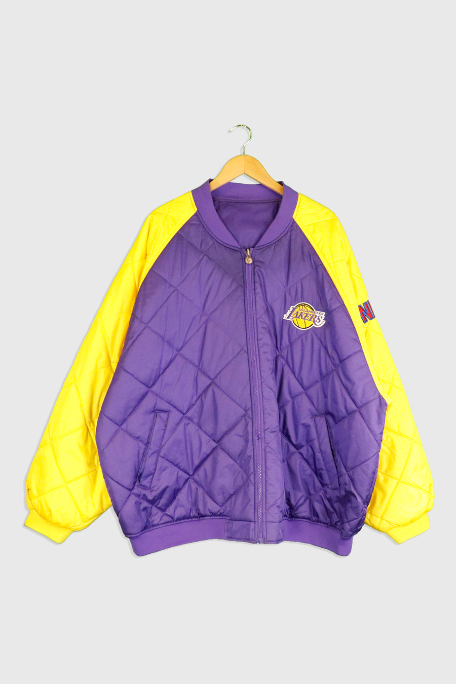Vintage La Lakers NBA Logo On Back Reversible Jacket Sz 2XL
