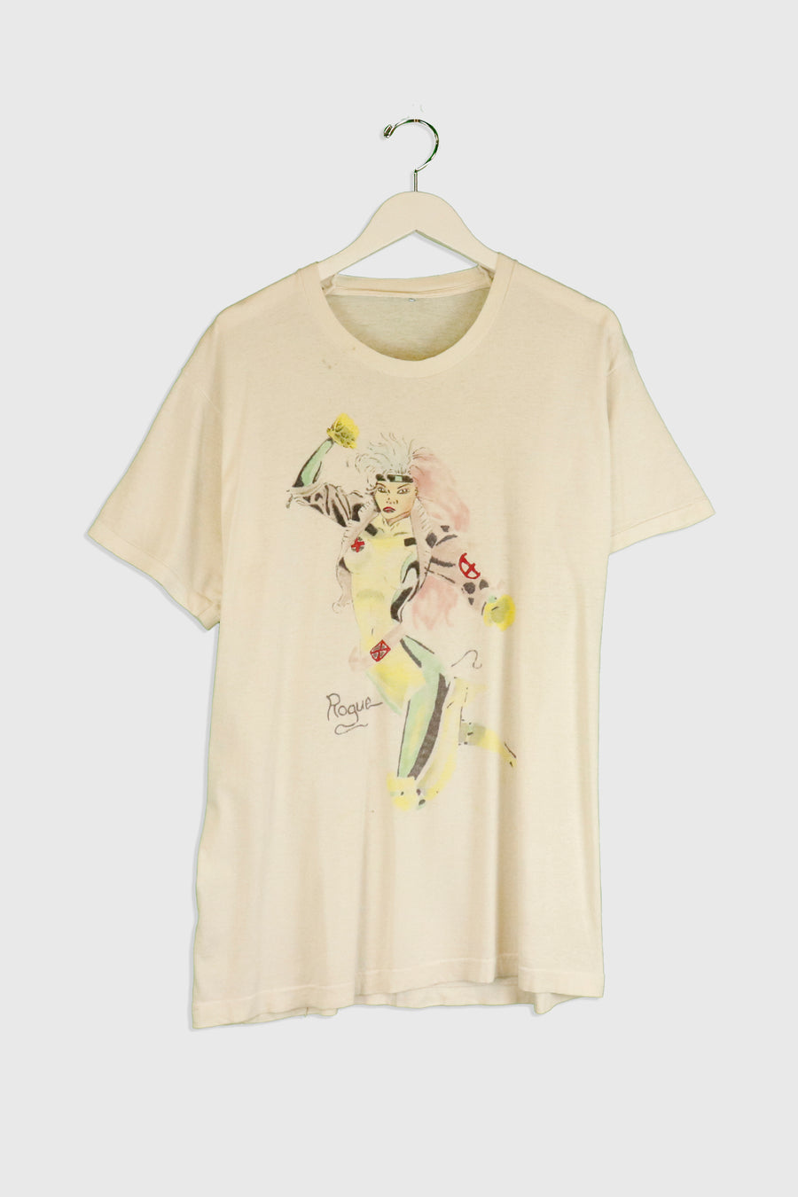 Vintage Marvel Rogue Hand Drawn Faded T Shirt