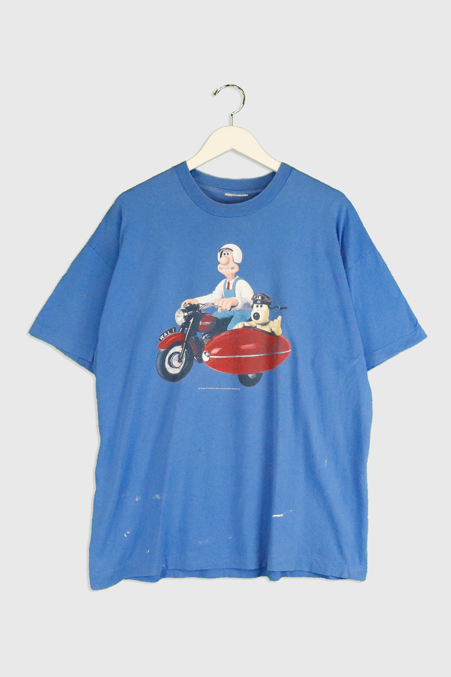Vintage 1989 Wallace And Gromit In A Side By Side Bike T Shirt