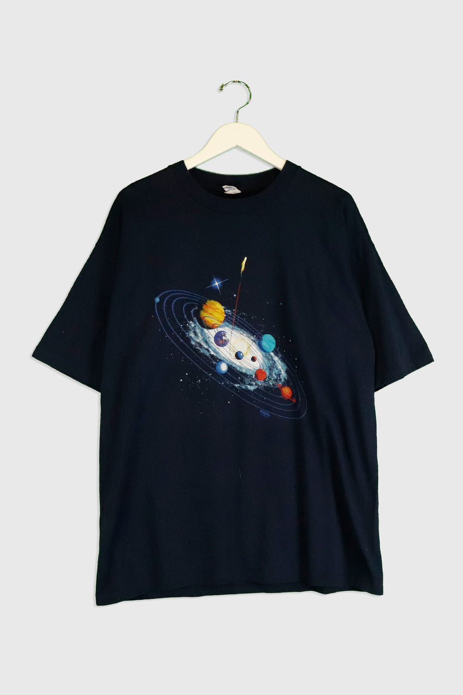Vintage Milky Way Solar System On Front Earth On Back Graphic T Shirt Sz XL