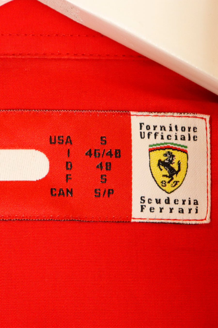 Vintage Ferrari Fila Sponsorship Button Up Collared T Shirt Sz S