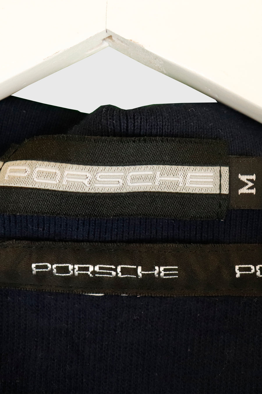 Vintage Porsche Collared Button Up Sweatshirt Sz M