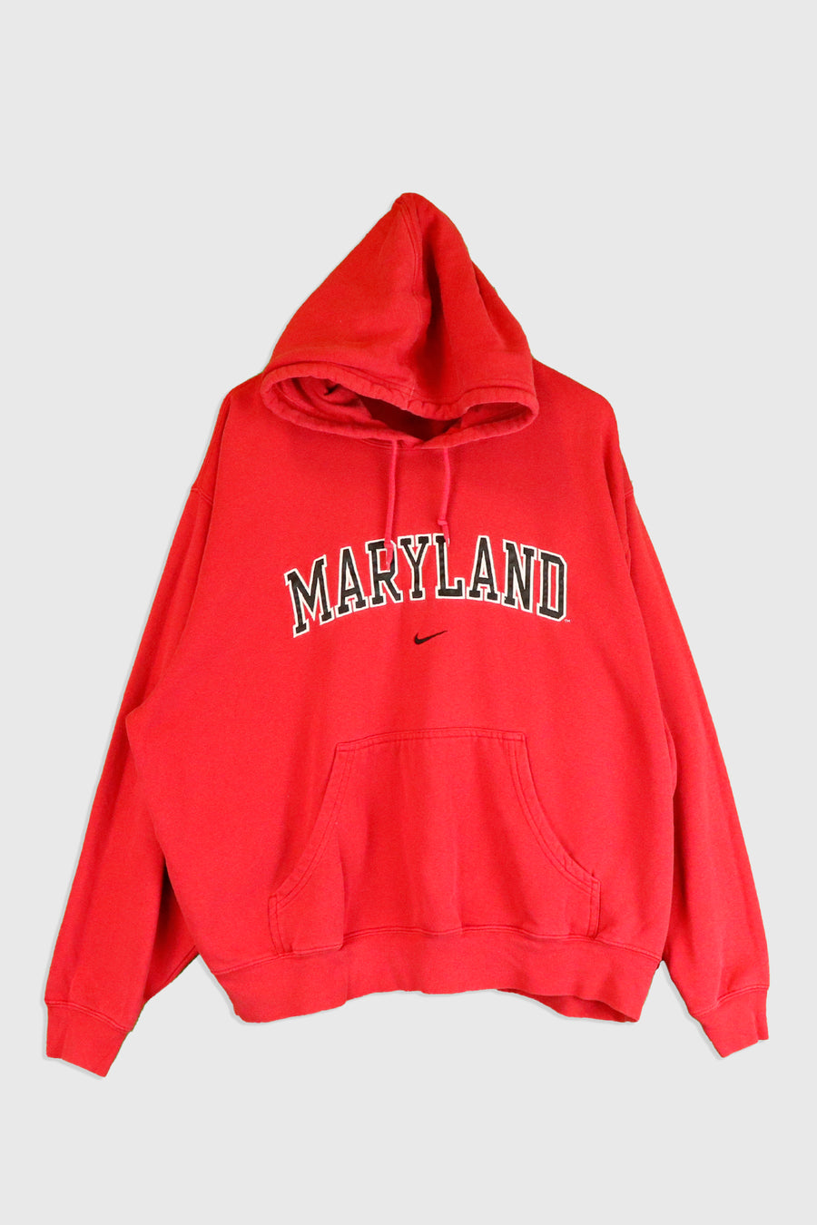 Vintage Nike Maryland Varsity Embroidered Font Hooded Sweatshirt Sz L