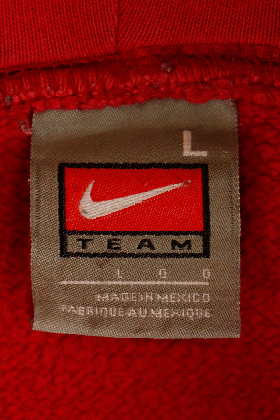 Vintage Nike Maryland Varsity Embroidered Font Hooded Sweatshirt Sz L