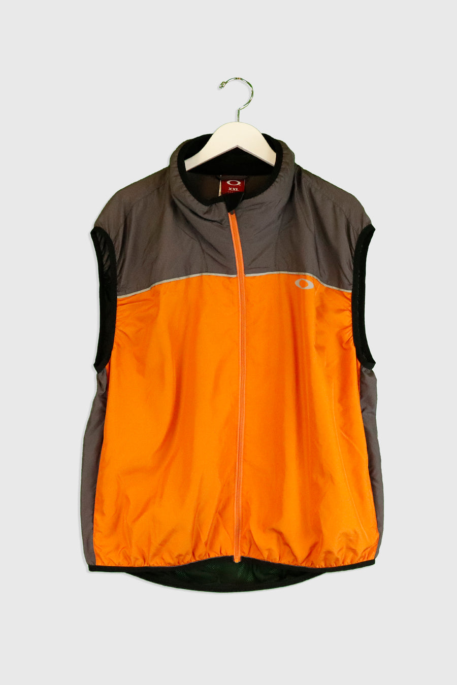 Vintage Oakley Zip Up Colour Block Mesh Vest Sz 2XL