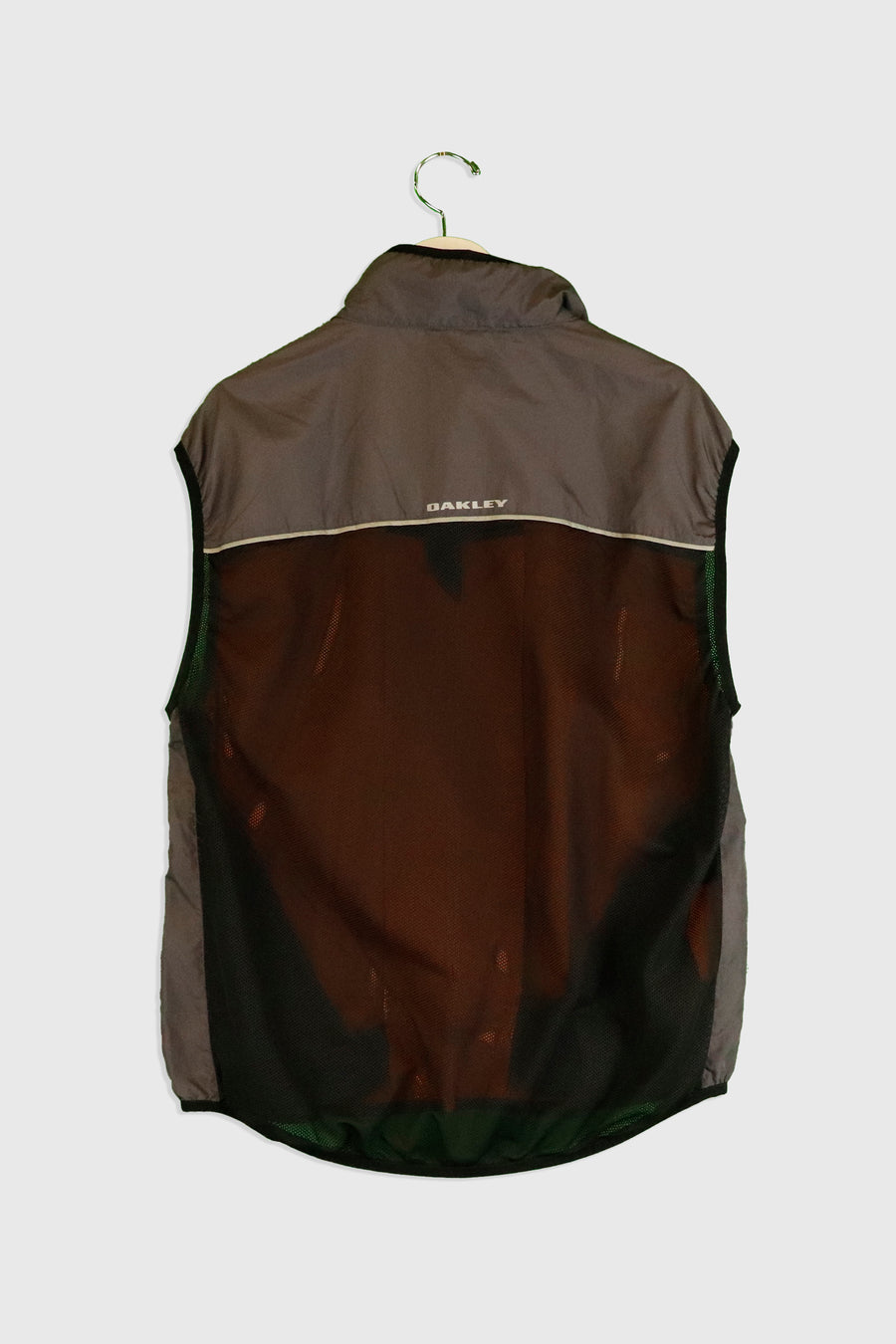 Vintage Oakley Zip Up Colour Block Mesh Vest Sz 2XL