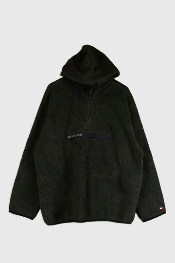 Vintage Tommy Hilfiger Half Zip Hooded Fleece Sz XL