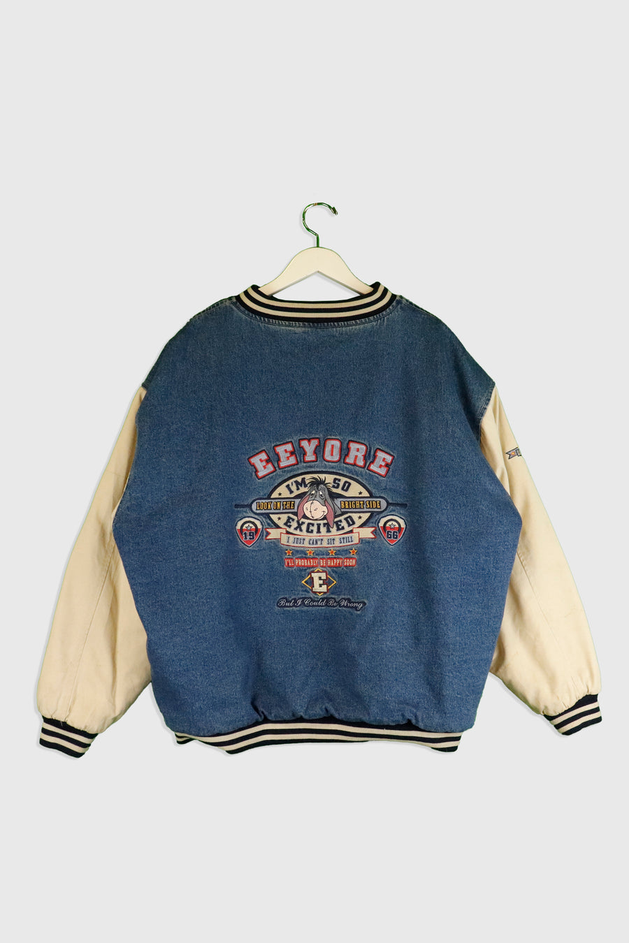 Vintage Disney Eyore Things Could Be Worse Colour Block Jacket Sz XL