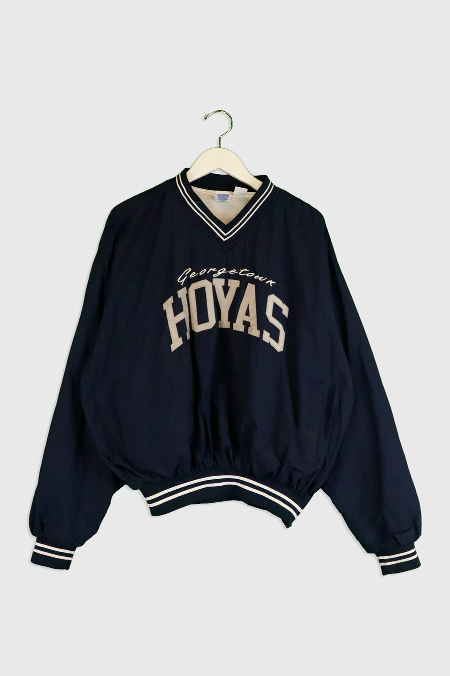 Vintage Geogretown Hoyas Pull Over Warm Up Jacket Sz M