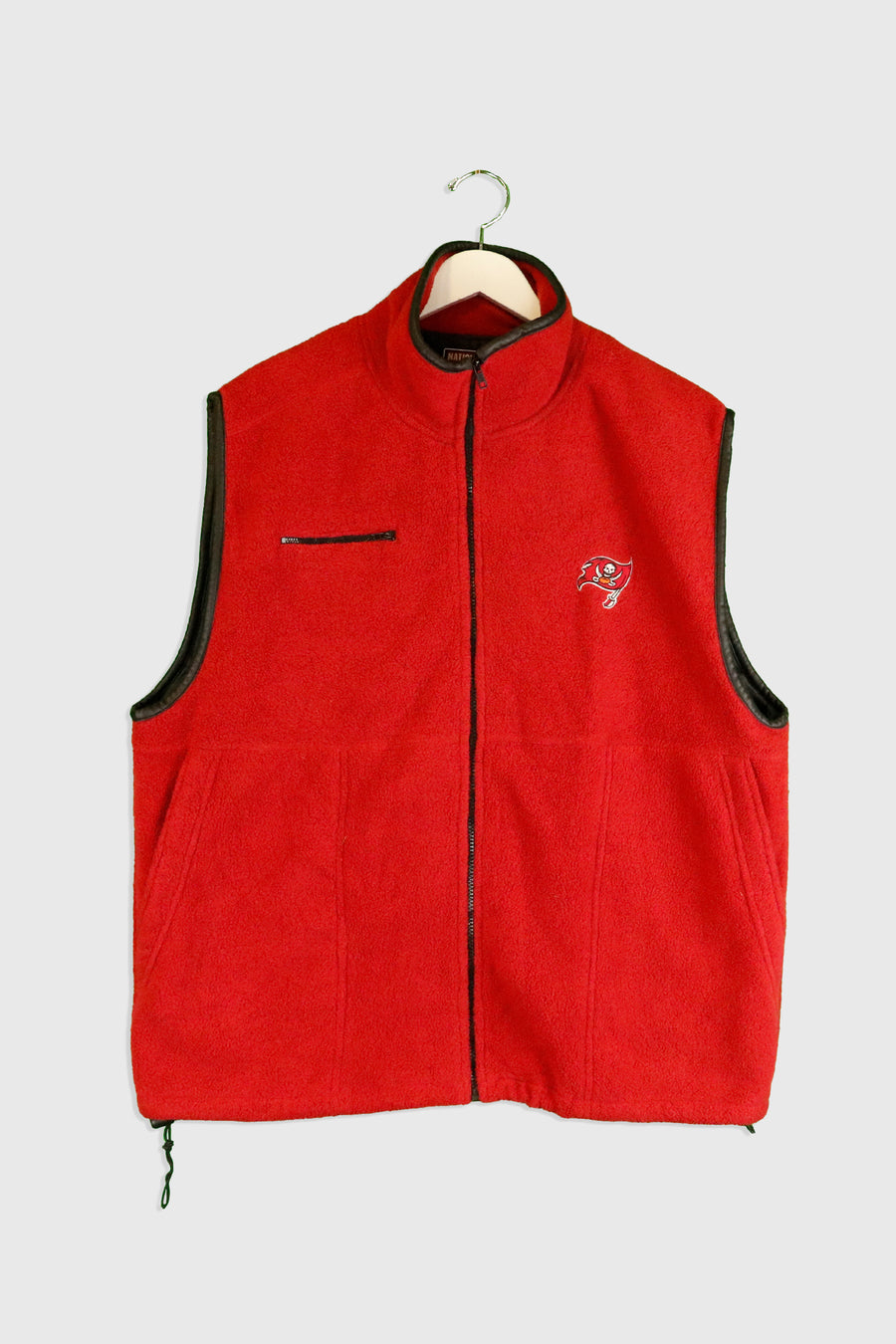 Vintage NFL Pittsburgh Pirates Zip Up Embroidered Fleece Vest Sz XL