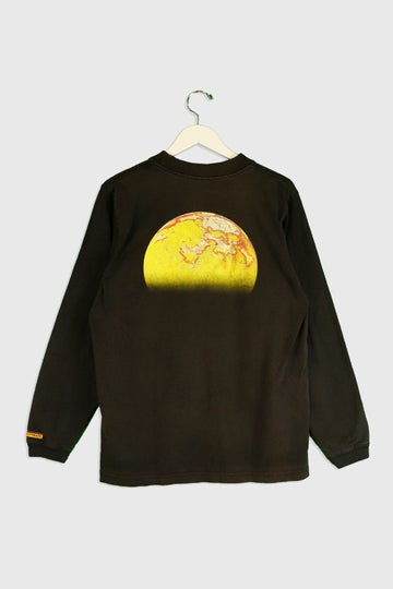Vintage Oakly Colourful Planet Earth Graphic Long Sleeve T Shirt Sz M