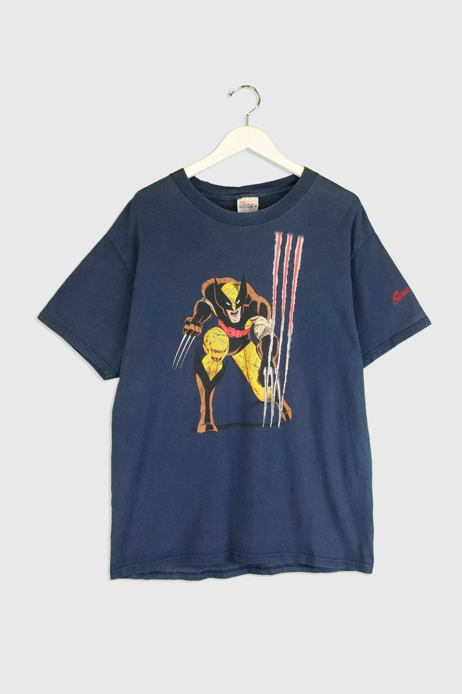 Vintage Marvel Wolverine Claws Slashing Vinyl T Shirt Sz L