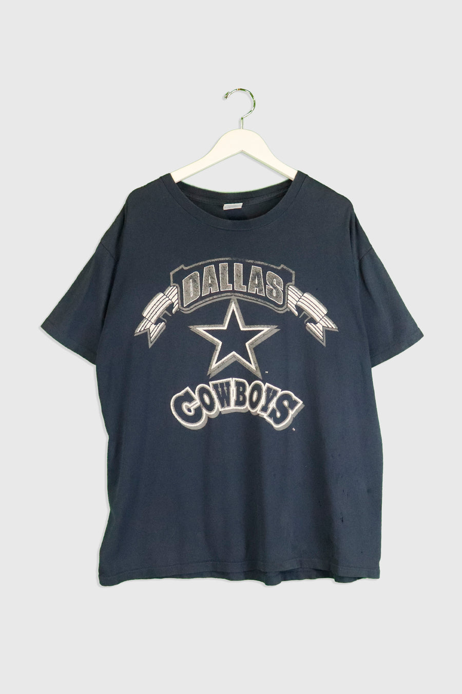 Vintage NFL Dallas Cowboys Faded Vinyl Logo T Shirt Sz XL