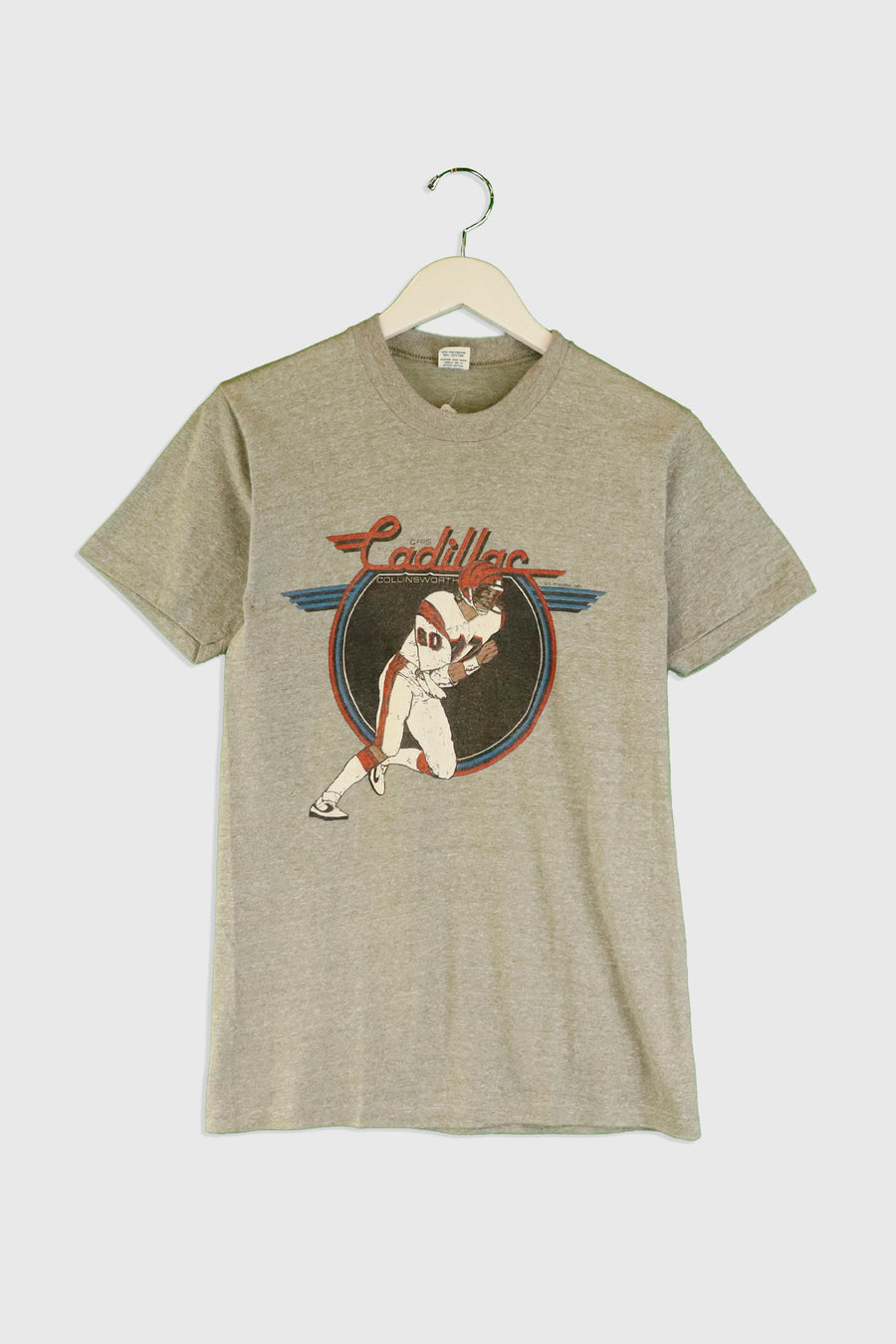 Vintage 1982 Chris Cadillac Collinsworth Football Player Graphic T Shirt Sz M