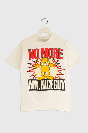 Vintage 1978 Garfield No More Mr Nice Guy Vinyl T Shirt Sz S