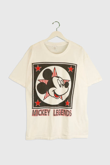 Vintage Disney Mickey Legends Mickey Face With Stars T Shirt
