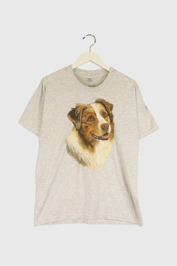 Vintage Duck Troller Dog Portrait T Shirt Sz M