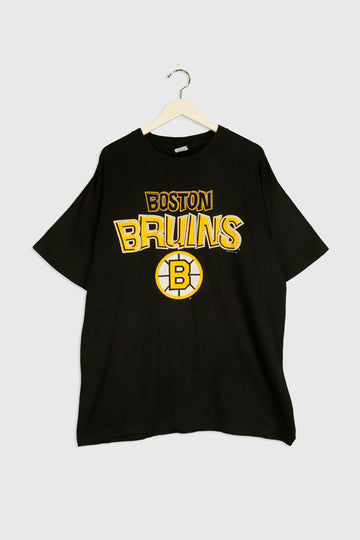 Vintage 1993 NHL Boston Bruins Cartoon Font And Logo T Shirt Sz XL