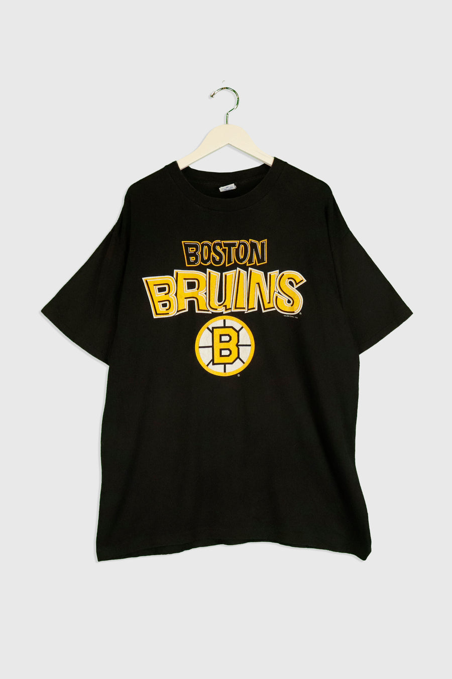 Vintage 1993 NHL Boston Bruins Cartoon Font And Logo T Shirt Sz XL