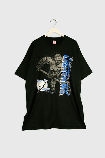 Vintage NHL Tampa Bay Lightening Hockey Player Sketch T Shirt Sz 2XL