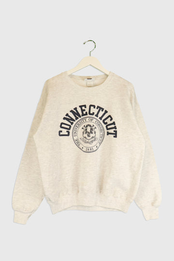 Vintage University Of Connecticut Varsity Logo Sweatshirt Sz L